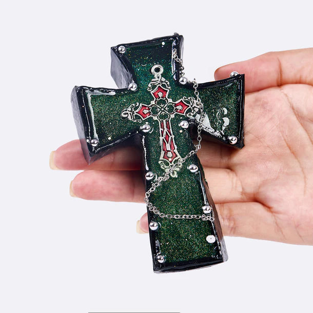 Dark Green Cross Taba Squishy