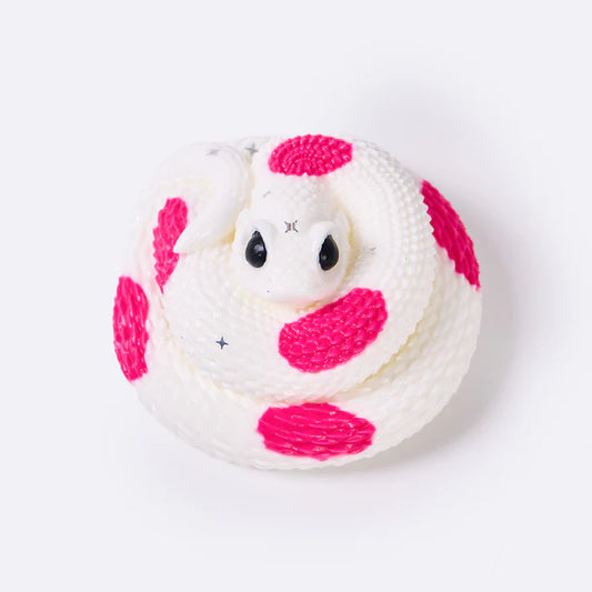 White-fuchsia Snake Taba Squishy
