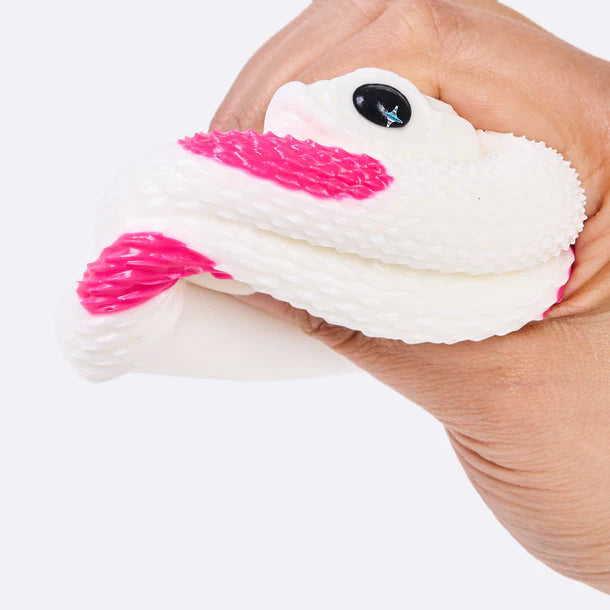 White-fuchsia Snake Taba Squishy