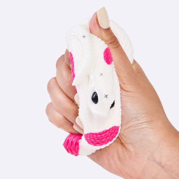 White-fuchsia Snake Taba Squishy