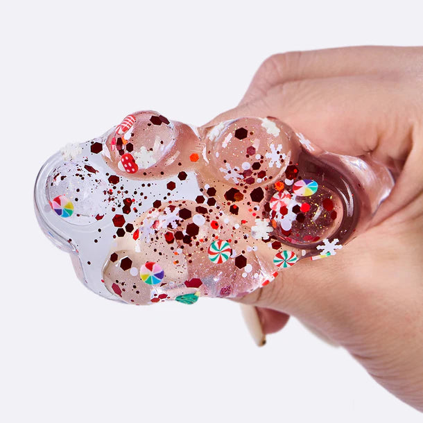 Red Sprinkle Clear Paw Taba Squishy