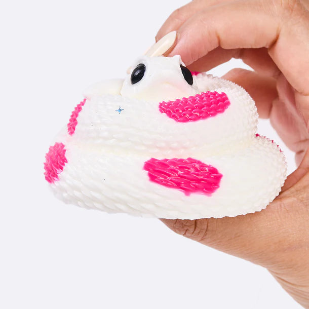 White-fuchsia Snake Taba Squishy