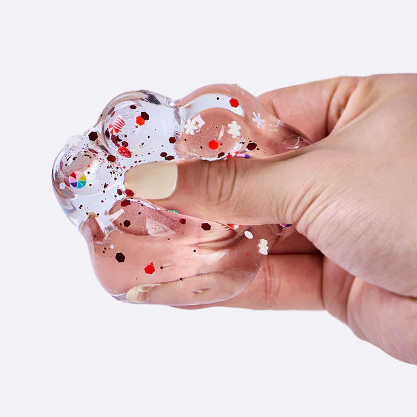 Red Sprinkle Clear Paw Taba Squishy