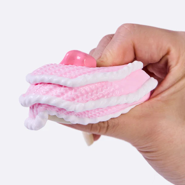 Knitted Pink Christmas Tree Taba Squishy