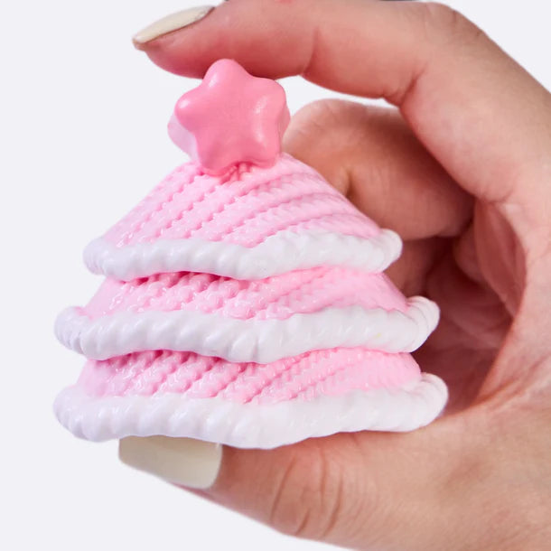 Knitted Pink Christmas Tree Taba Squishy