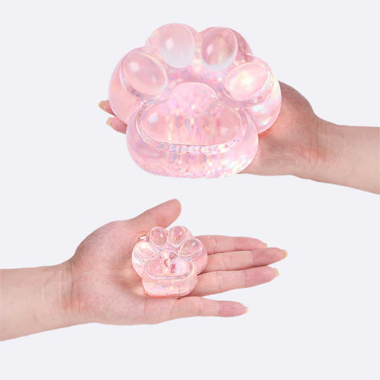 Blingbling Transparent-pink Paw Set Taba Squishy