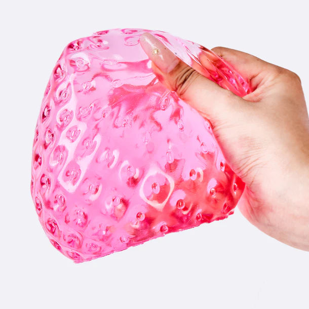 Jumbo Clear-pink Strawberry Taba Squishy