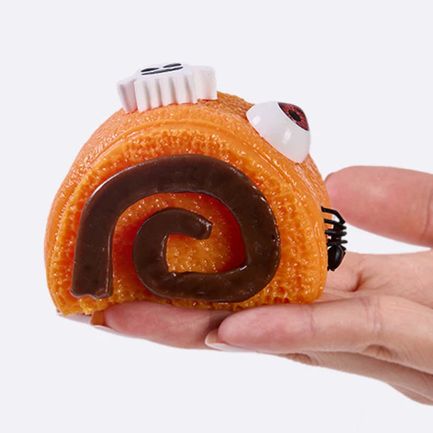 Orange Halloween Swiss Roll Taba Squishy