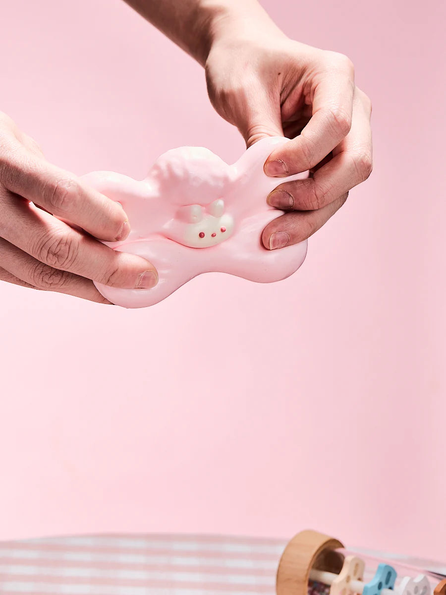 Pink Flower with Bunny Taba Squishy