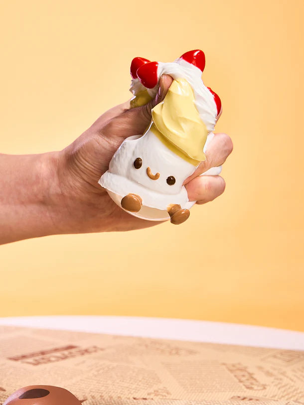 Yellow Strawberry Tart Cake Squeeze Toy