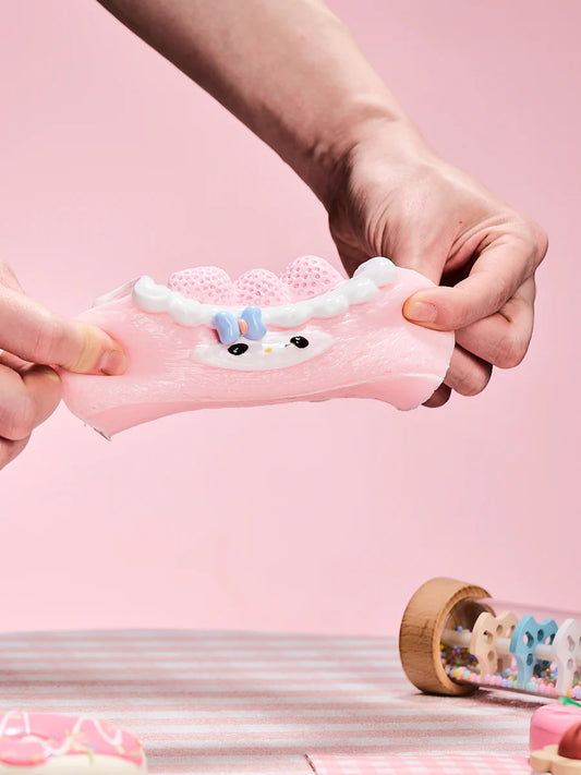 Pink Melody Cake Roll Taba Squishy