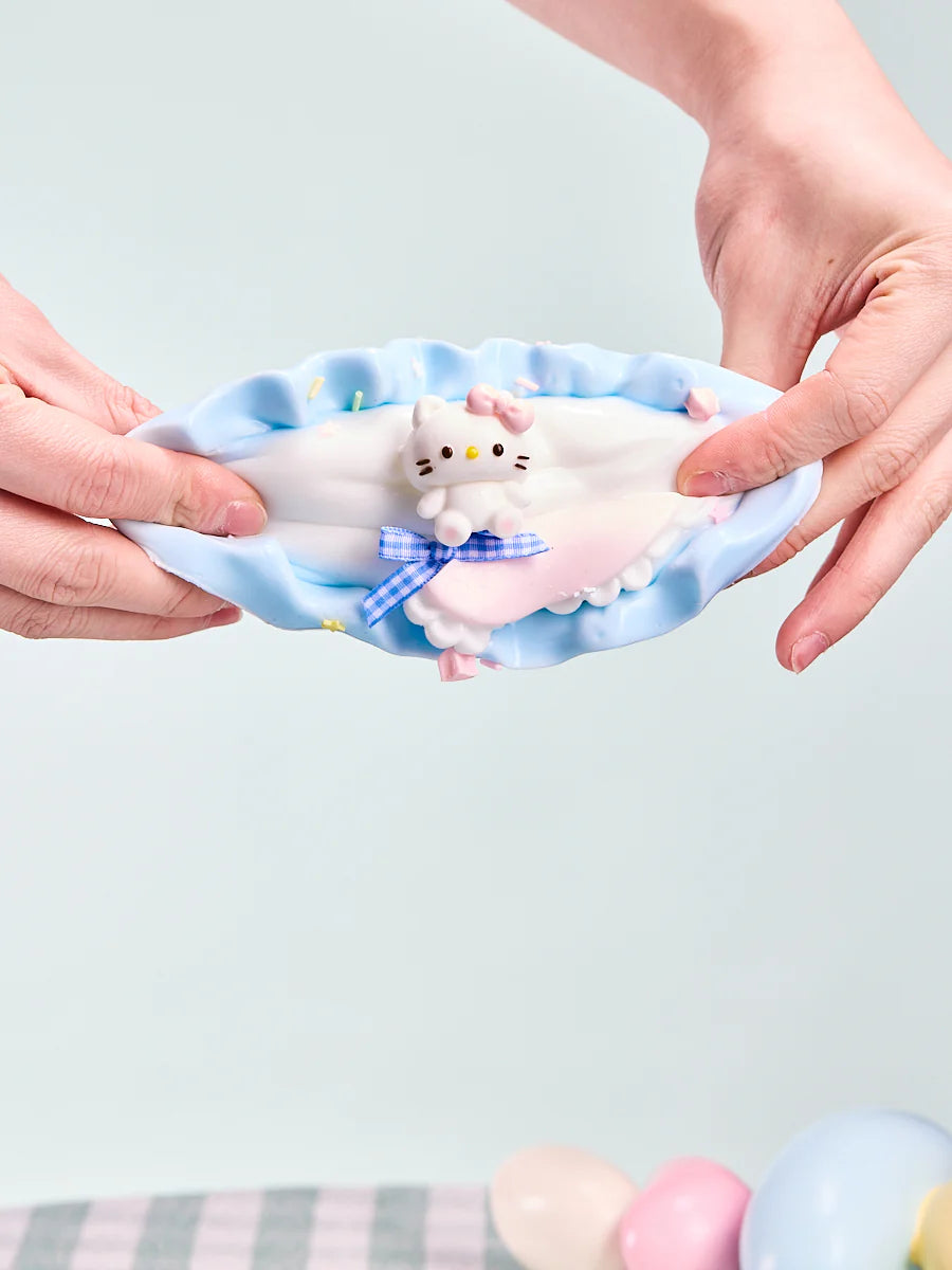 Cute Blue-white Sleeping Kitten Taba Squishy