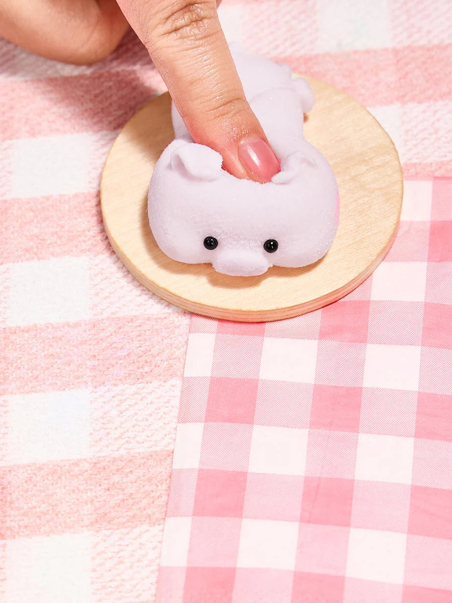 Flocked Mini Pink Pig Taba Squishy