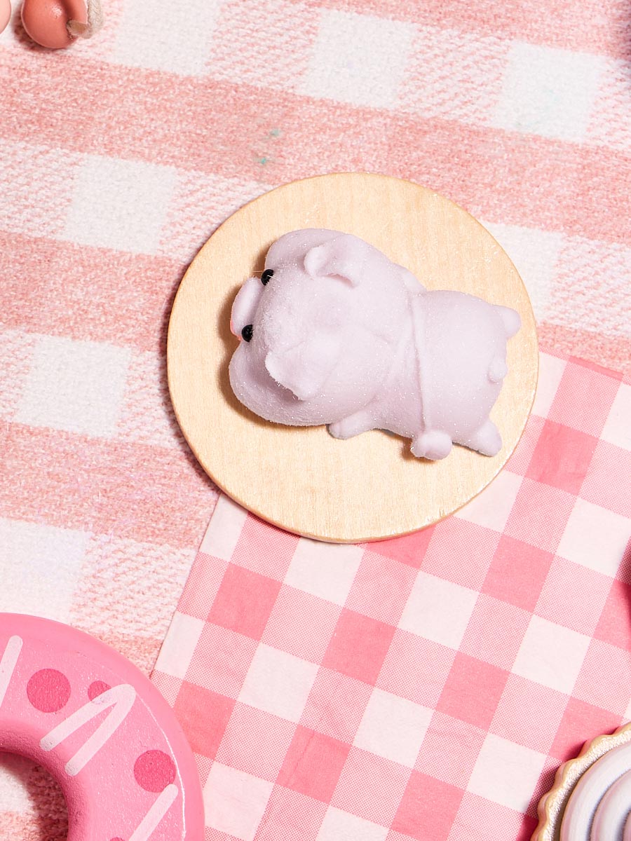Flocked Mini Pink Pig Taba Squishy