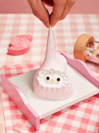 Pink Melody Bunny Cake Squeeze Toy