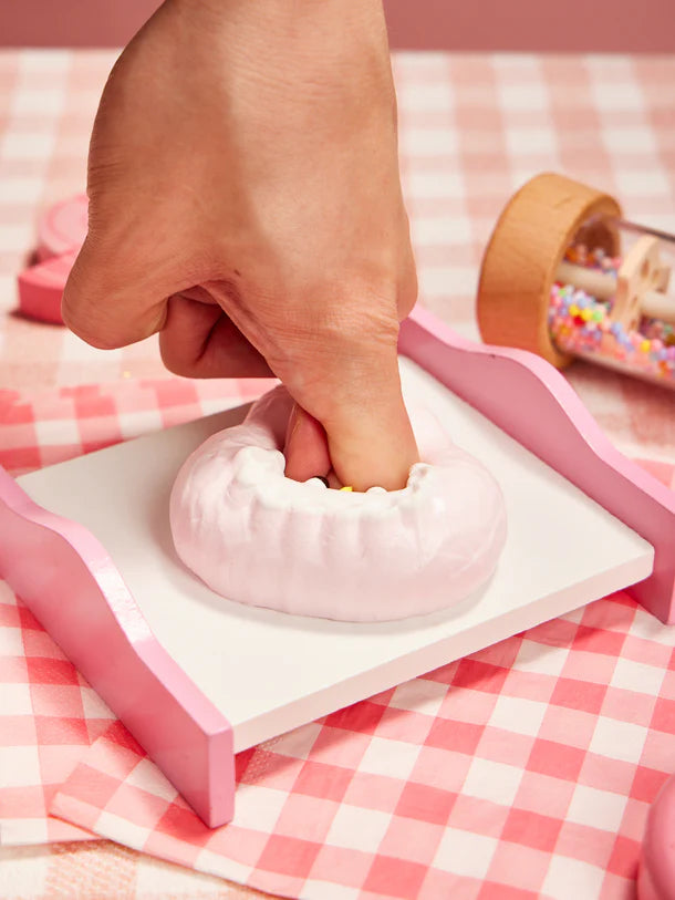 Pink Melody Bunny Cake Squeeze Toy
