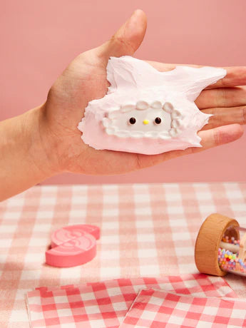 Pink Melody Bunny Cake Squeeze Toy