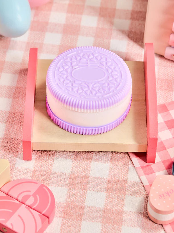Purple-white Cookie Sandwich Sandwich Squeeze Toys