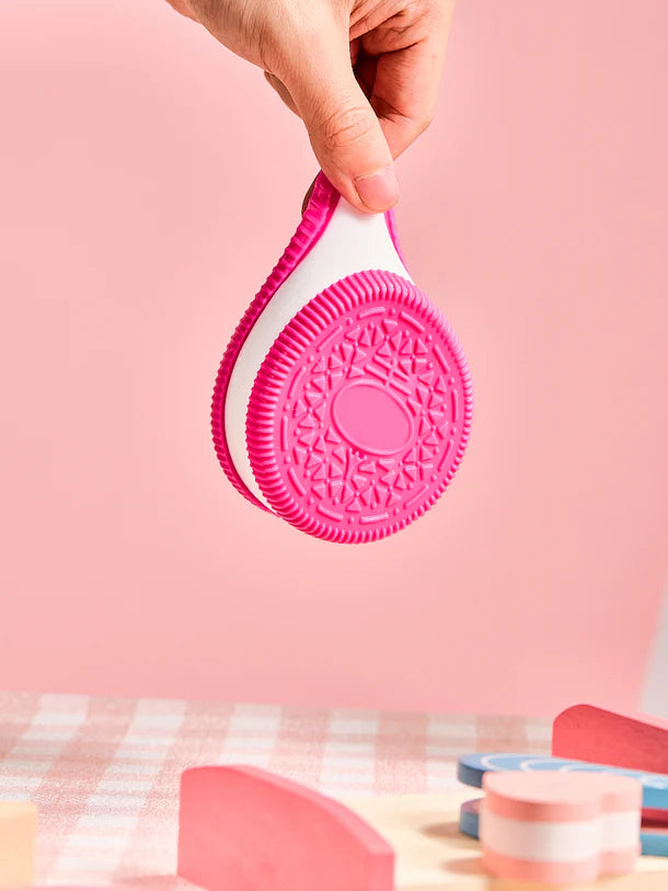 Fuchsia-white Cookie Sandwich Squeeze Toys