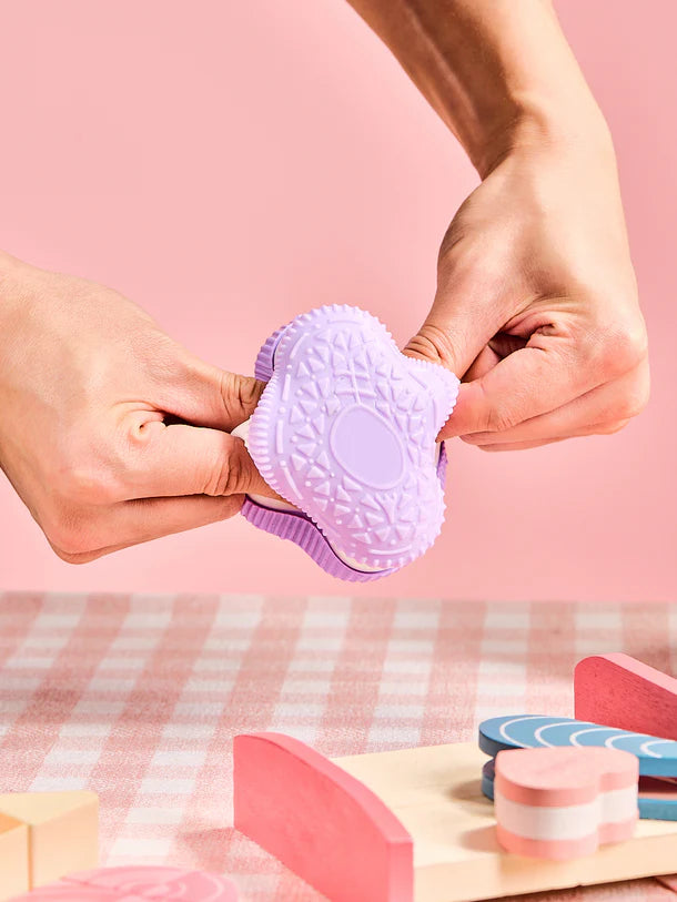 Purple-white Cookie Sandwich Sandwich Squeeze Toys