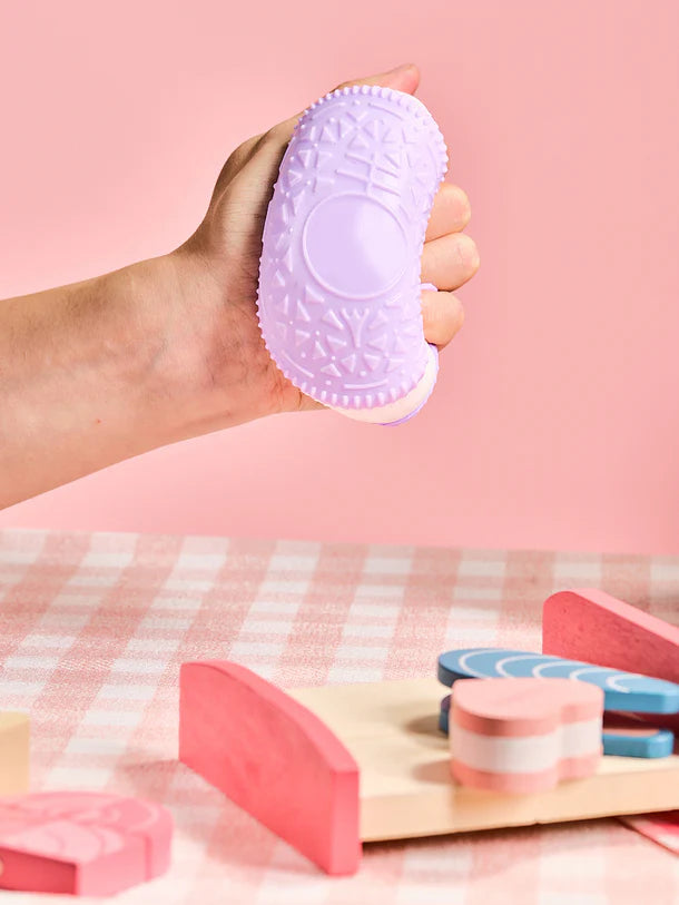 Purple-white Cookie Sandwich Sandwich Squeeze Toys