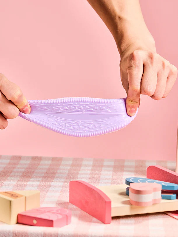 Purple-white Cookie Sandwich Sandwich Squeeze Toys