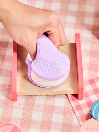Purple-white Cookie Sandwich Sandwich Squeeze Toys