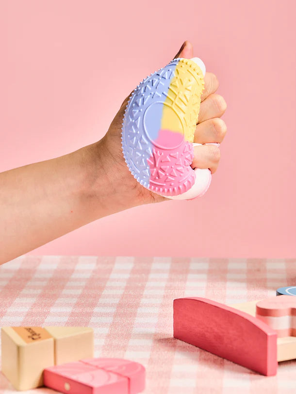Pink-blue-yellow Cookie Sandwich Squeeze Toys