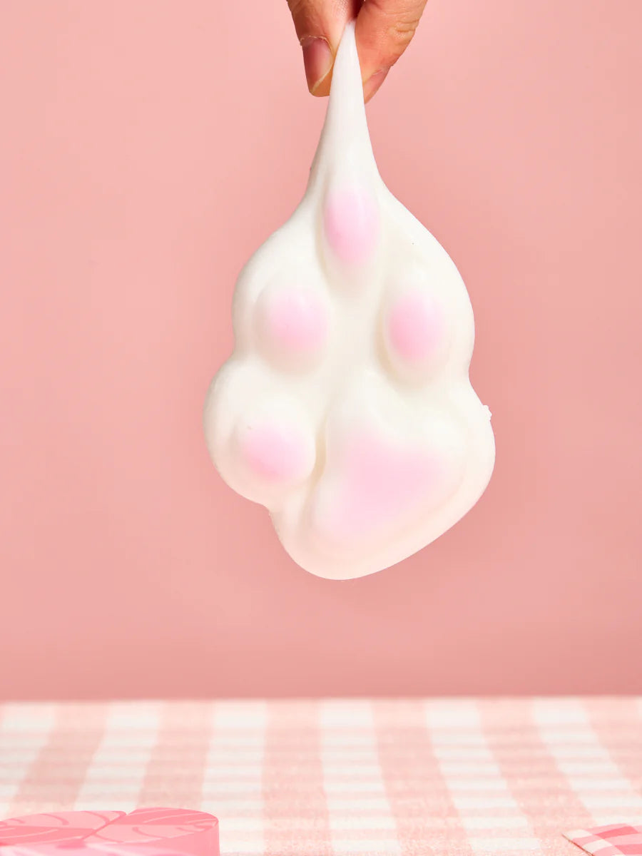 Big White-pink Paw Squeeze Toy