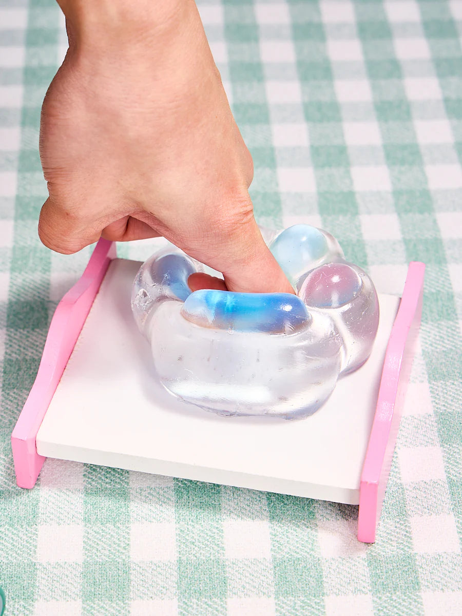 Transparent-blue-pink Paw Squeeze Toy