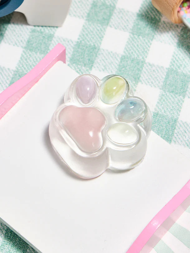 Transparent-light-colorful Paw Squeeze Toy