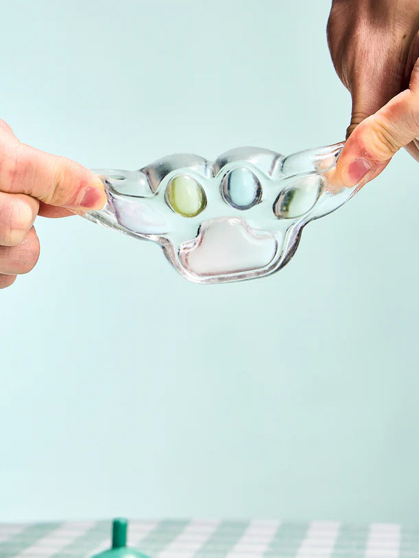 Transparent-light-colorful Paw Squeeze Toy