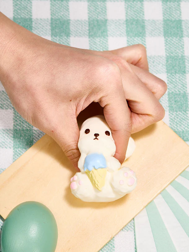 White Icecream Dog Squeeze Toy