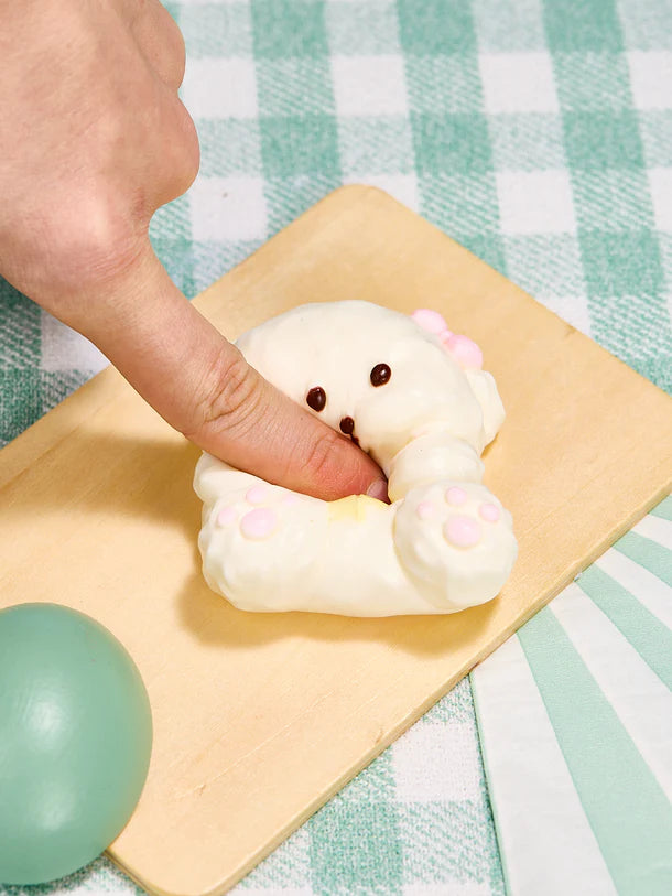 White Icecream Dog Squeeze Toy