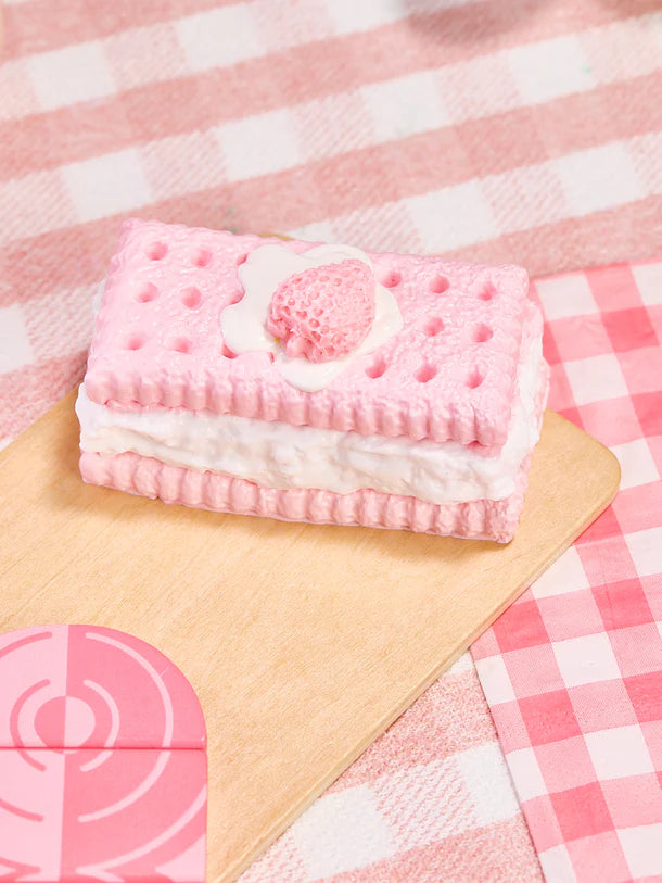 Pink Strawberry Sandwich Cookie Squeeze Toys