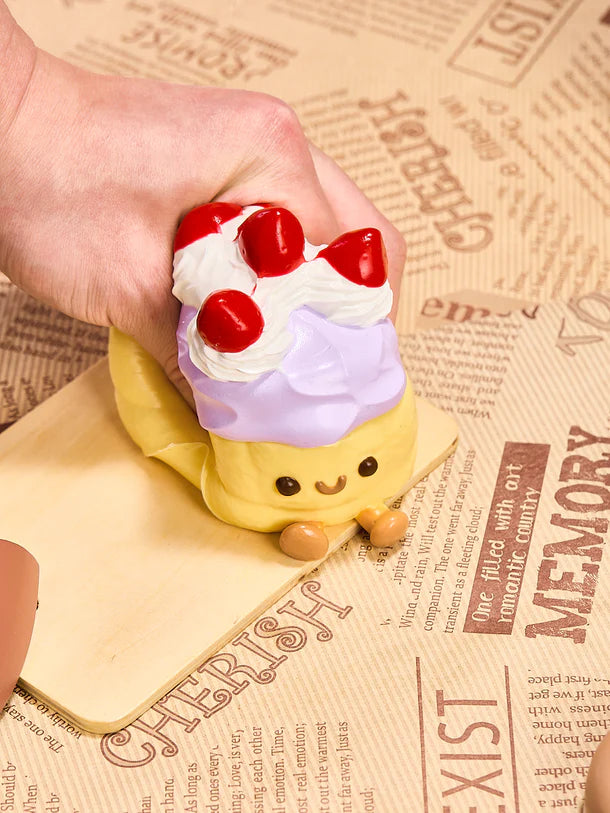 Purple Strawberry Tart Cake Squeeze Toy
