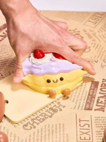 Purple Strawberry Tart Cake Squeeze Toy