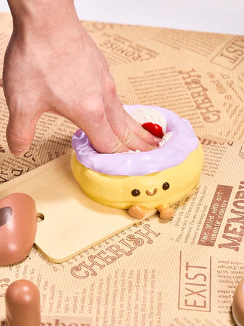 Purple Strawberry Tart Cake Squeeze Toy
