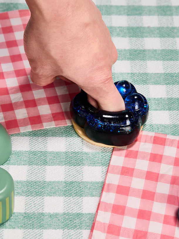Transparent-black-blue Paw Squeeze Toy