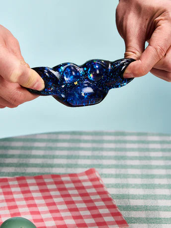 Transparent-black-blue Paw Squeeze Toy