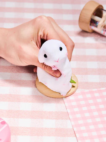 Flocked Cute Bunny with Bow Squeeze Toys