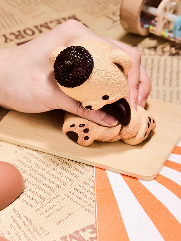 Brown Heart Bear Squeeze Toys