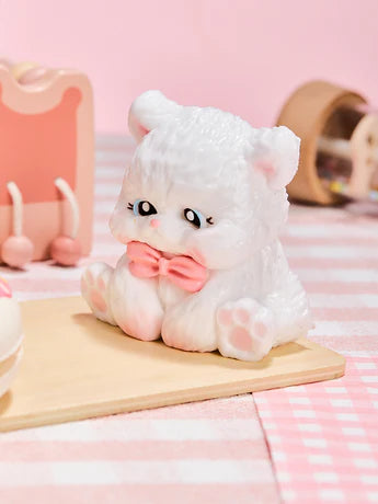 White Cat with Pink Bow Squeeze Toys