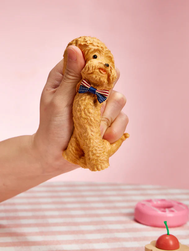 Flocked Poodle Dog Squeeze Toys