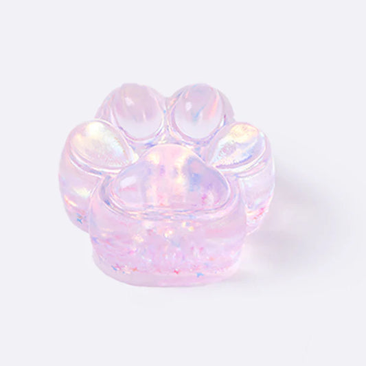 100g Blingbling Transparent-purple Paw Taba Squishy