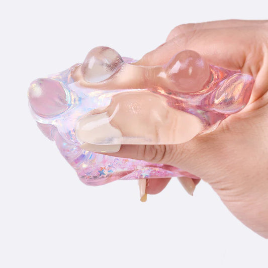 100g Blingbling Transparent-purple Paw Taba Squishy