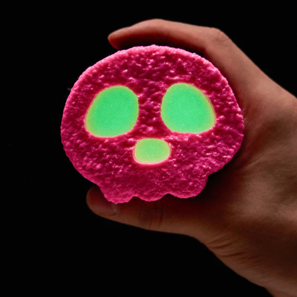 Luminous Green Skull Sandwich Cookie Taba Squishy