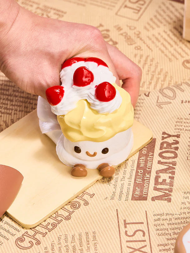 Yellow Strawberry Tart Cake Squeeze Toy