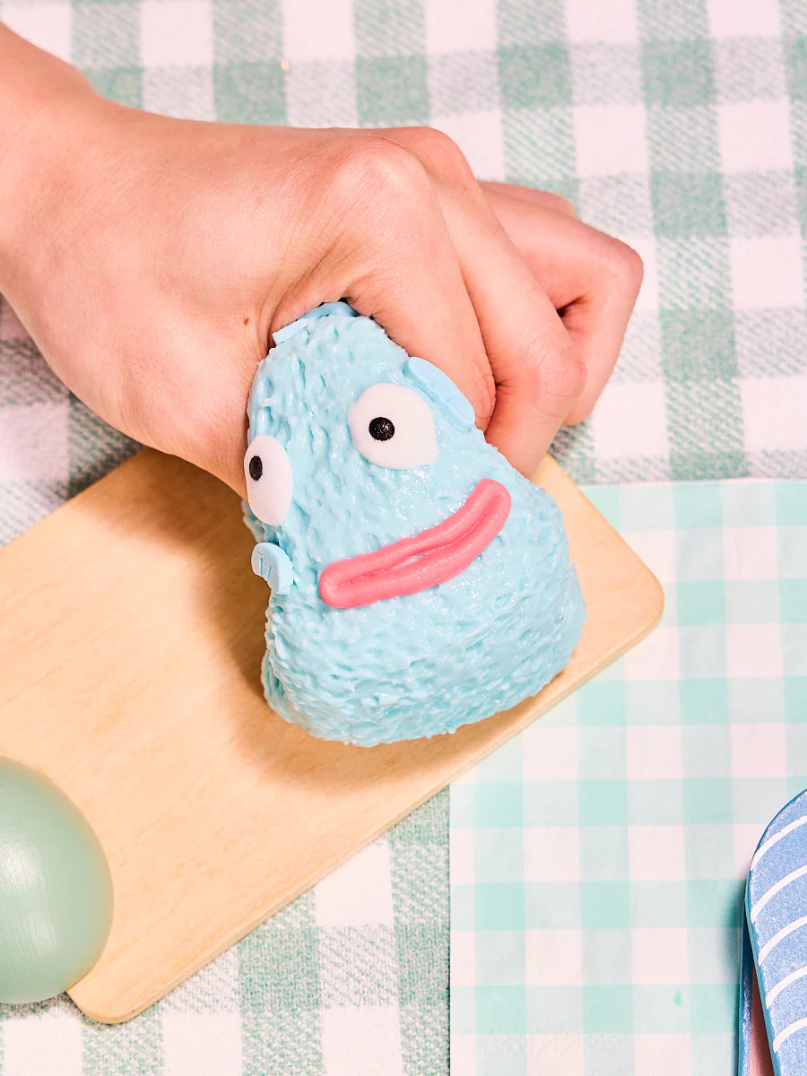 Blue Triangle Funny Face Cake Taba Squishy