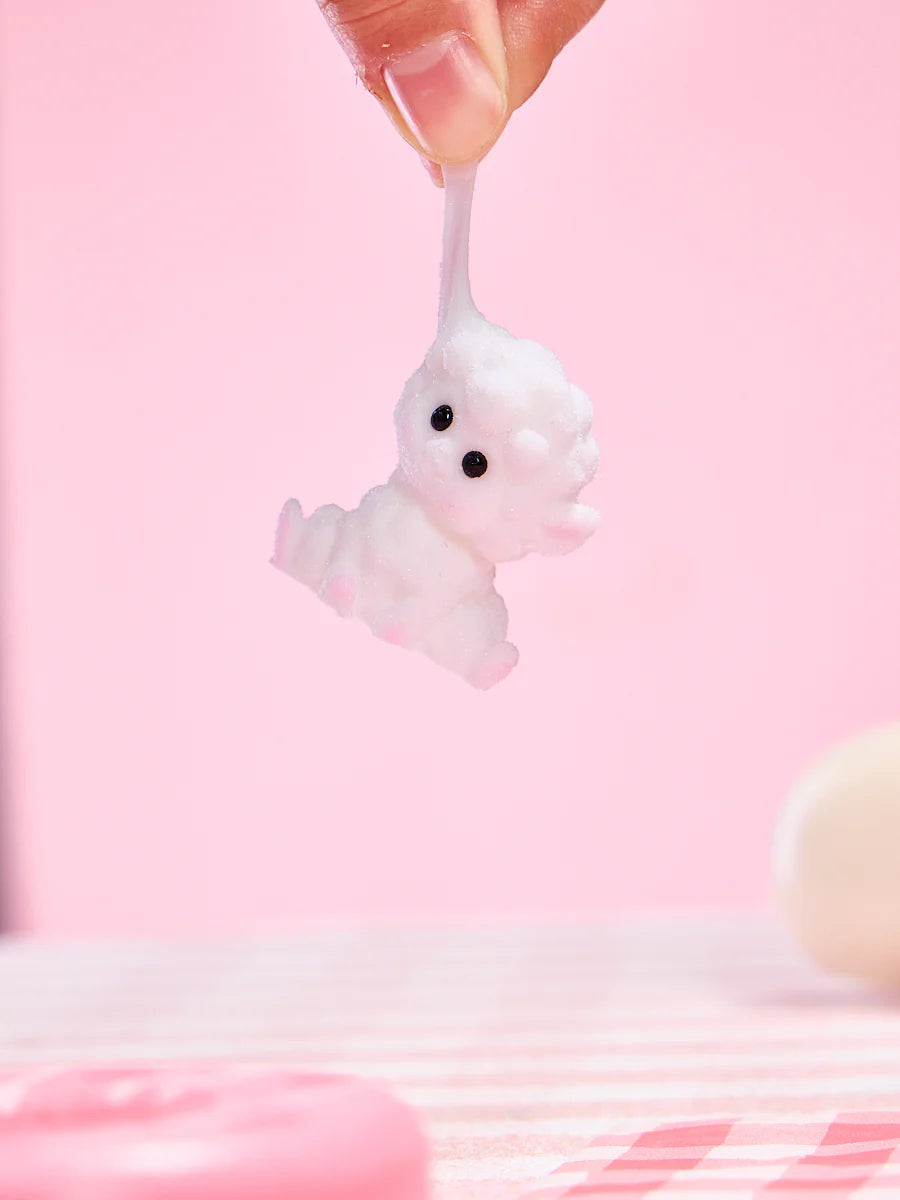 Flocked Mini White Lamb Taba Squishy